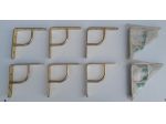 Reggi Mensola Reggimensola in OTTONE PESANTE Pieno mm. 150 x 150 x 30