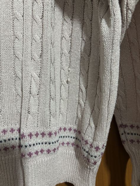 CARDIGAN/MAGLIONE LEGGERO DA DONNA,VINTAGE ANNI ‘80 O ‘90,IN COTONE,ROSA E VIOLA - Foto 10