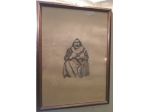 QUADRO STAMPA / DISEGNO ANTIQUARIATO CON CORNICE FIRMATO e NUMERATO