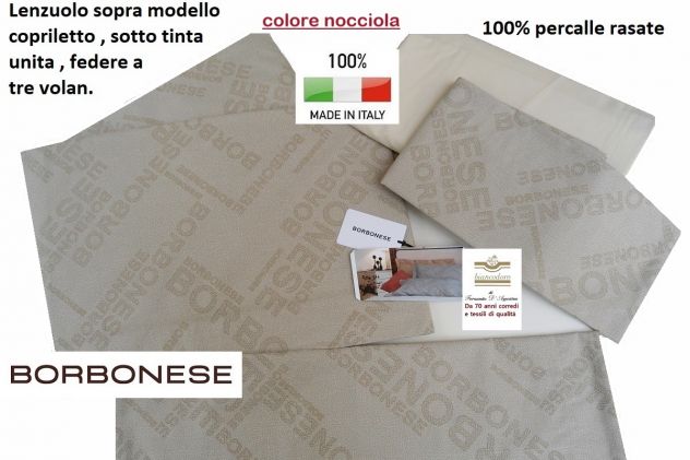 Lenzuola complete BORBONESE matrimoniali diversi modelli - Foto 6