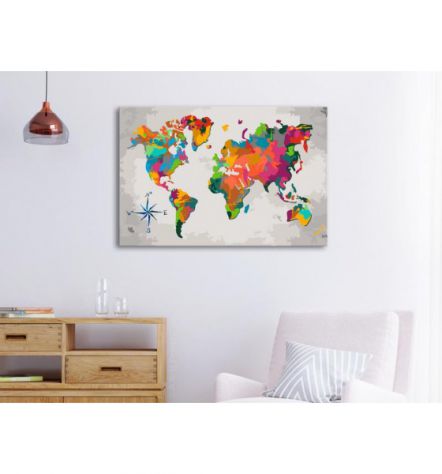 Quadro arredalacasa  Fai Da Te World Map N. 10 Arredalacasa Spedizione Gratis - Foto 2
