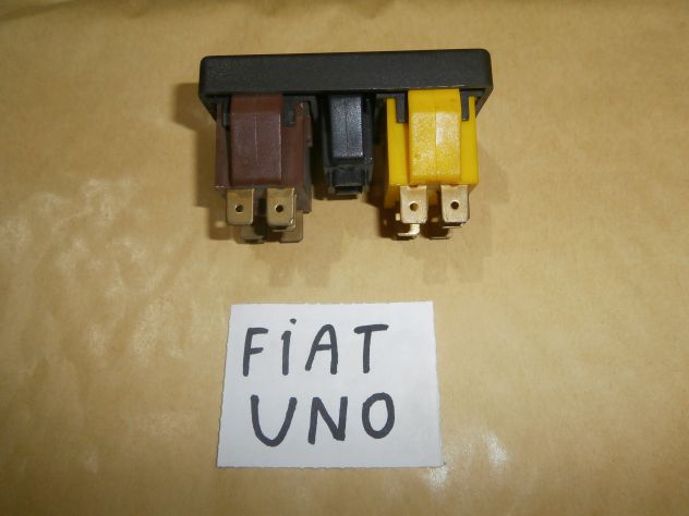 Pulsantiera interruttore alza vetri Fiat uno 1°s prima serie turbo sx "MARRONE" - Foto 3