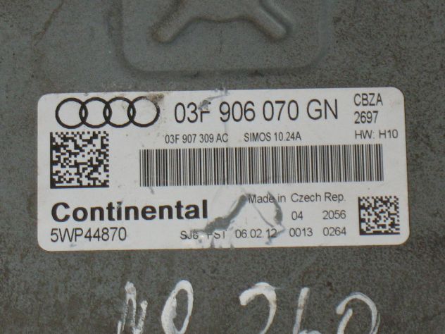 03F906070GN ECU CENTRALINA ECU AUDI A1 HW10 5WP44870 SIMOS10.24A 03F907309AC - Foto 2
