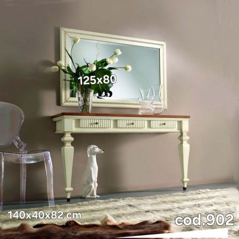 Consolle piano in frassino con cassetti con spedizione