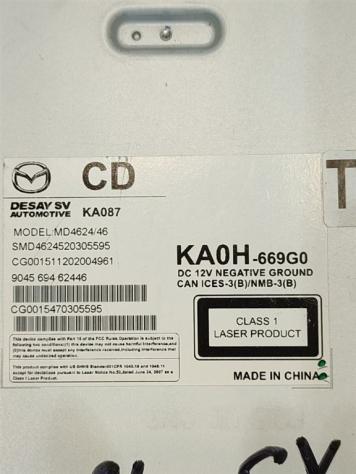 NAVIGATORE MAZDA CX-5 Serie KA0H-669G0 GMD7669C0E SH (1216) - Foto 4