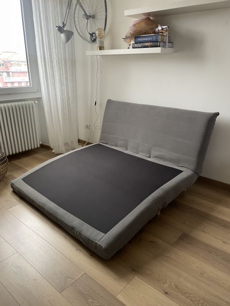 Divano letto 2 posti grigio - Foto 2