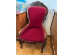 Poltrone vintage in legno rosse (solo ritiro a mano)