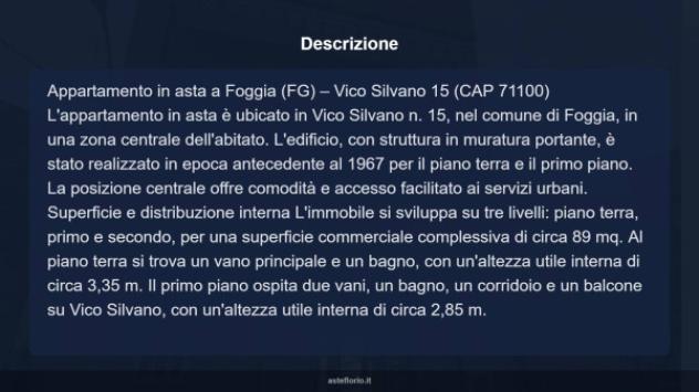 Immobile in asta di 89 m² in vendita a Foggia - Foto 12