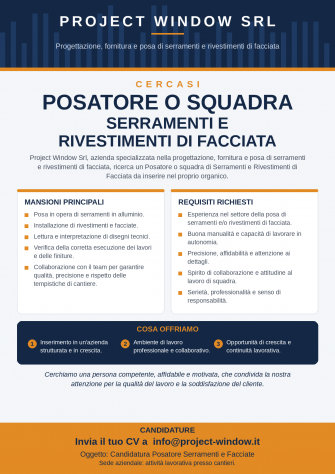 POSATORE SERRAMENTI E RIVESTIMENTI DI FACCIATA