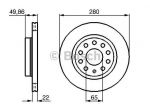 Disco Freno Bosch 0986479098 Per Skoda, Vw