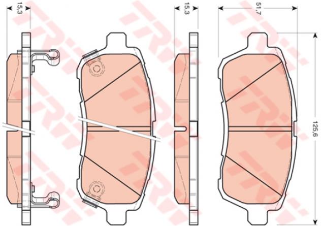 Trw Pattini Freno Daihatsu Materia (M4_) 1.3 Gdb3437