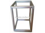 Telaio rack da laboratorio in alluminio, open frame 19" - 30u x 551 x 551 mm