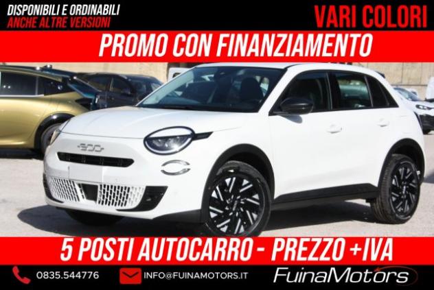 FIAT 600 1.2 110CV Hybrid 5 POSTI AUTOCARRO NUOVO rif. 23987495