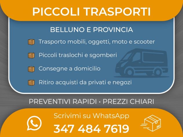 Piccoli trasporti Belluno e provincia
