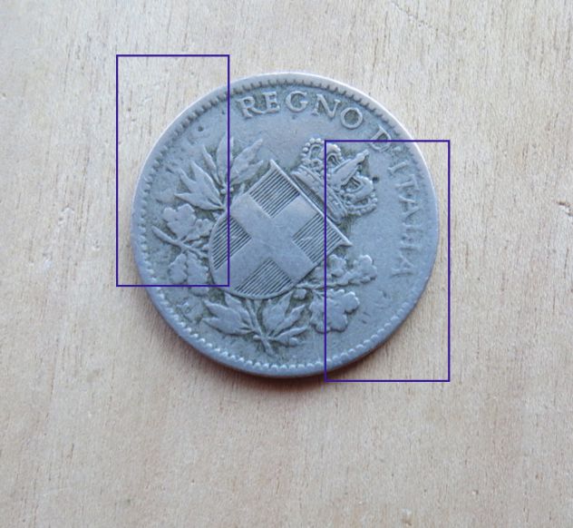 MONETA DA 20 CENTESIMI ESAGONO 1919 CON DIFETTO DI CONIO - SOVRASTAMPATA -