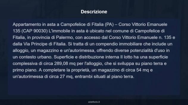 Immobile in asta di 289 m² in vendita a Campofelice di Fitalia - Foto 17