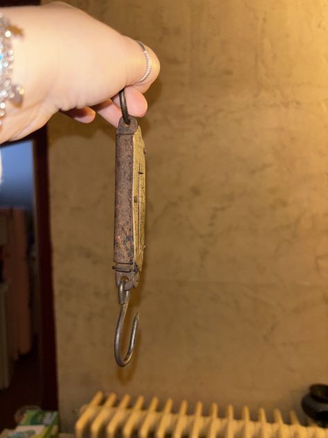 BILANCIA TASCABILE A MOLLA D’EPOCA/DINAMOMETRO MECCANICO MARCA SALTER IN METAL - Foto 9
