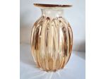 Vaso vetro soffiato  a costolature  vintage stile Murano