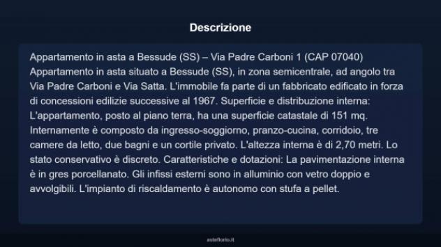 Immobile in asta di 151 m² con più di 5 locali in vendita a Bessude - Foto 4