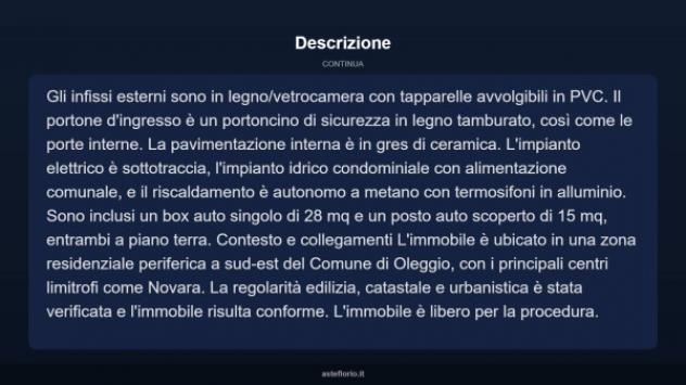 Immobile in asta di 128 m² con più di 5 locali e box auto in vendita a Oleggio - Foto 5