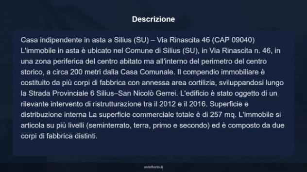 Immobile in asta di 257 m² con più di 5 locali in vendita a Silius - Foto 16