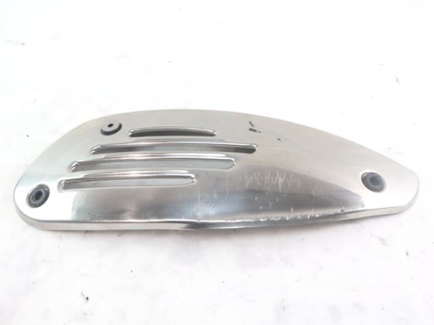 PIAGGIO VESPA GTS 300 SUPER 1A0093185 COVER CROMATA PARACALORE MARMITTA 08 - 16 HEATGUARD MUFFLER CON GRAFFI