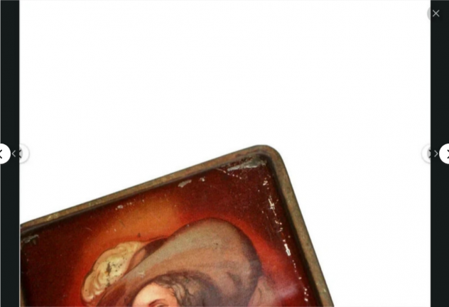 scatola latta biscotti dolci anni 40 decorata tin box metallo antica vintage - Foto 7
