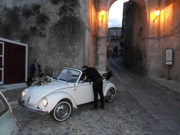 Noleggio bellissimo maggiolino cabrio bianco matrimoni Reggio Calabria - Foto 2