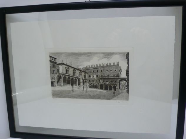 Acqueforti Verona Piazza dei Signori Stampe d'Arte L'Ippogrifo - Foto 4