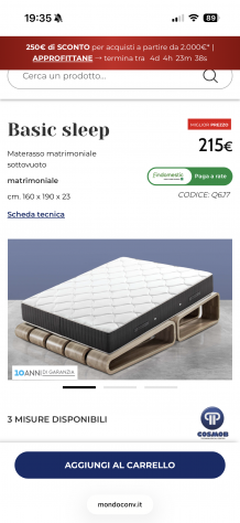 Materasso basic sleep mondo convenienza - Foto 5