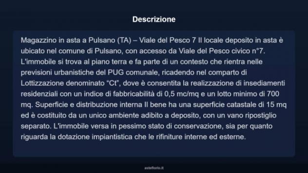 Immobile in asta di 15 m² in vendita a Pulsano - Foto 9