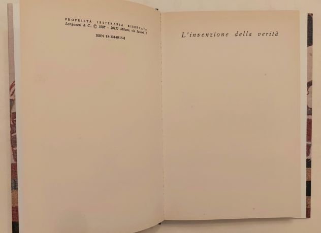 L'invenzione della verità di Marta Morazzoni 1°Ed.Longanesi&amp;C. gennaio 1988 - Foto 7