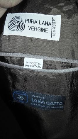 Completo giacca pantaloni marrone chiaro pura lana vergine - Foto 6