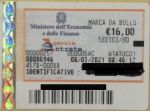 MARCHE DA BOLLO 16 EURO