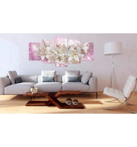 Quadro Rosa A Fiori Cm.100x50 O 200x100 Vetro Acrlico - Foto 2