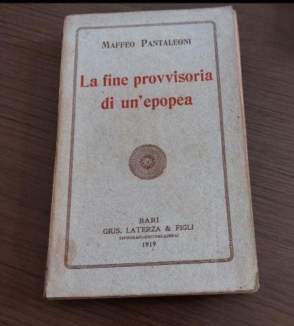 Pantaleoni La fine provvisoria di un'epopea 1919