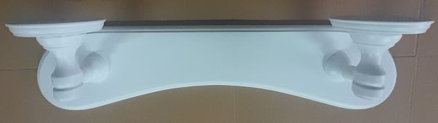 Mensola legno Curva laccata Bianca opaco Nuova completa - Foto 2