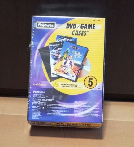 Custodie per CD/DVD Fellowes pacco da 5 pezzi – NUOVO INCELLOFANATO - Foto 2