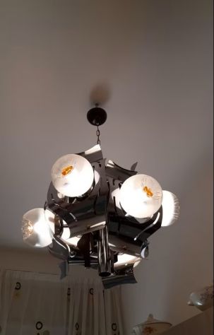 Lampadario vintage Stile Mazzega vetro Murano - Foto 2