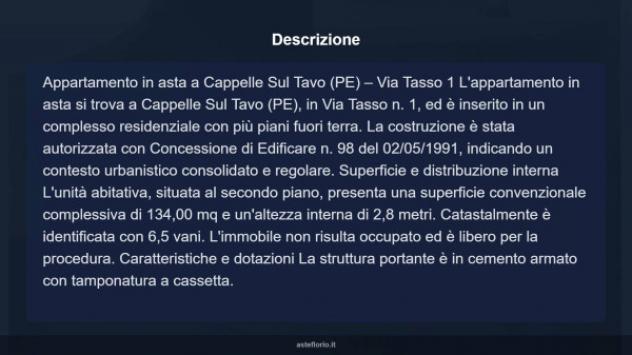 Immobile in asta di 134 m² con più di 5 locali in vendita a Cappelle sul Tavo - Foto 13