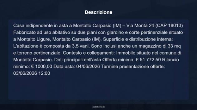 Immobile in asta di 67 m² in vendita a Montalto Carpasio - Foto 17