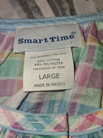 Vestaglia Donna / Signora Taglia grande comoda Chiusura Poussoir Made in Messico - Foto 6