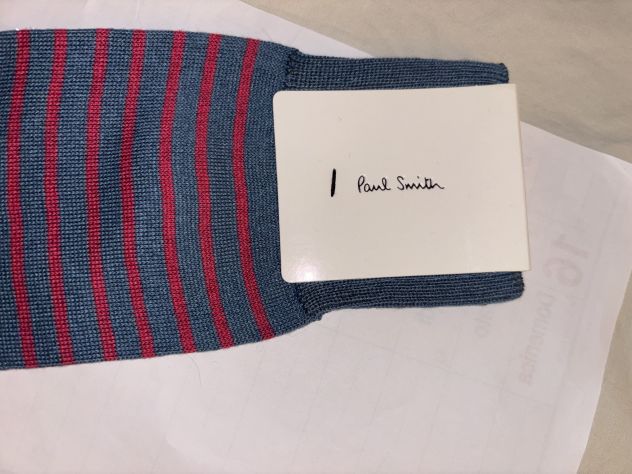 CALZE NUOVE CON CARTELLINO UOMO FIRMATE ORIGINALI”PAUL SMITH”MADE IN ITALY - Foto 6