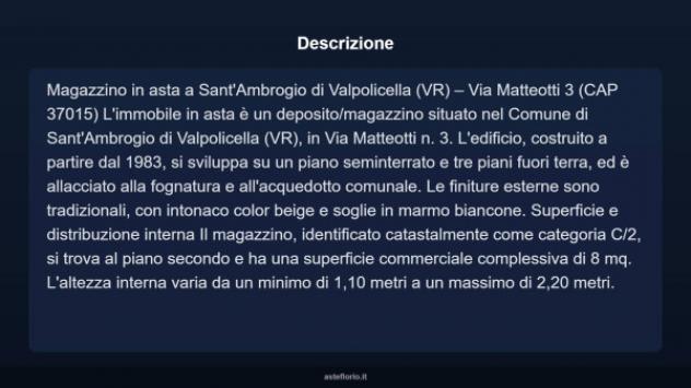 Immobile in asta di 8 m² in vendita a Sant'Ambrogio di Valpolicella - Foto 4