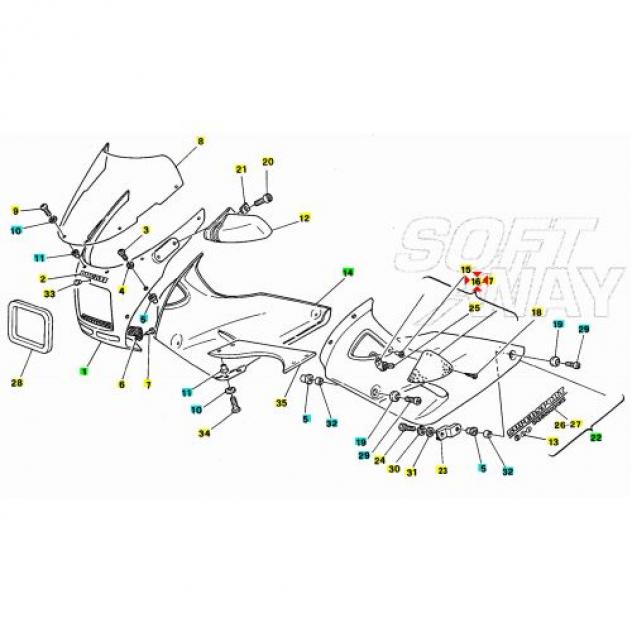 Freccia anteriore destro originale Ducati Superbike Supersport - Foto 5