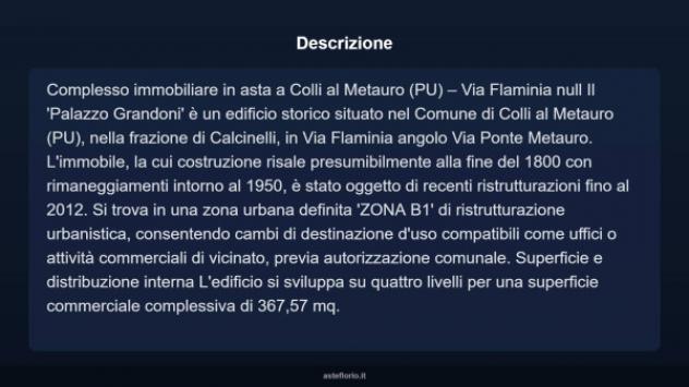 Immobile in asta di 367 m² in vendita a Colli al Metauro - Foto 4
