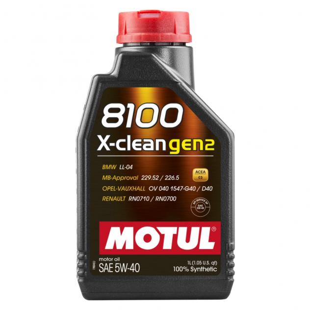 MOTUL 8100 XCLEAN GEN2 5W40 Olio motore 100% sintetico per benzina e Diesel