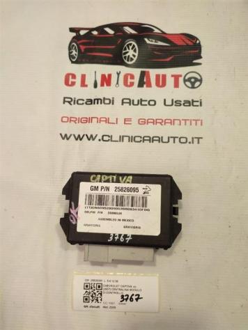 CENTRALINA MODULO DI CONTROLLO CHEVROLET Captiva 1° Serie 25826095 Z20S diesel 1991 (06)