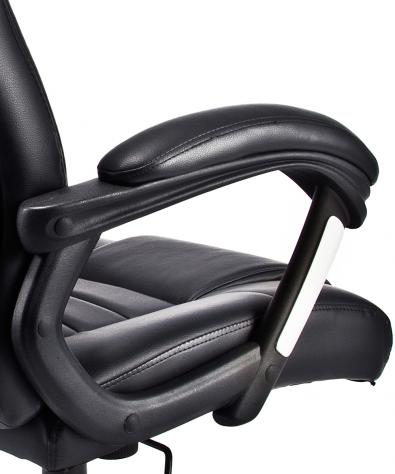 POLTRONA UFFICIO ERGONOMICA GIREVOLE IN ECOPELLE NERA - DIREZIONALE MODELLO REVOLUTION - NUOVA - Foto 5