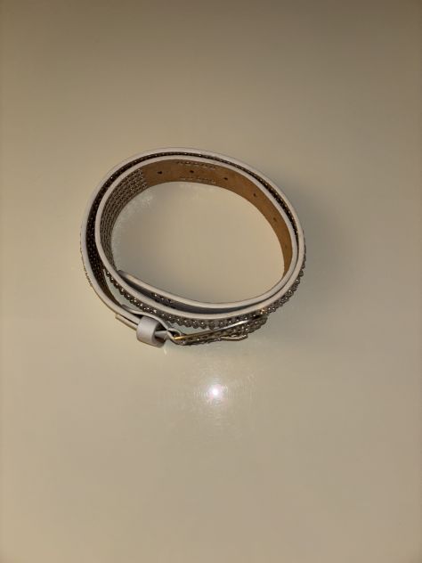 BELLA CINTURA PARTICOLARE IN OTTIME CONDIZIONI DA DONNA CON STRASS E PERLE BIANC - Foto 5